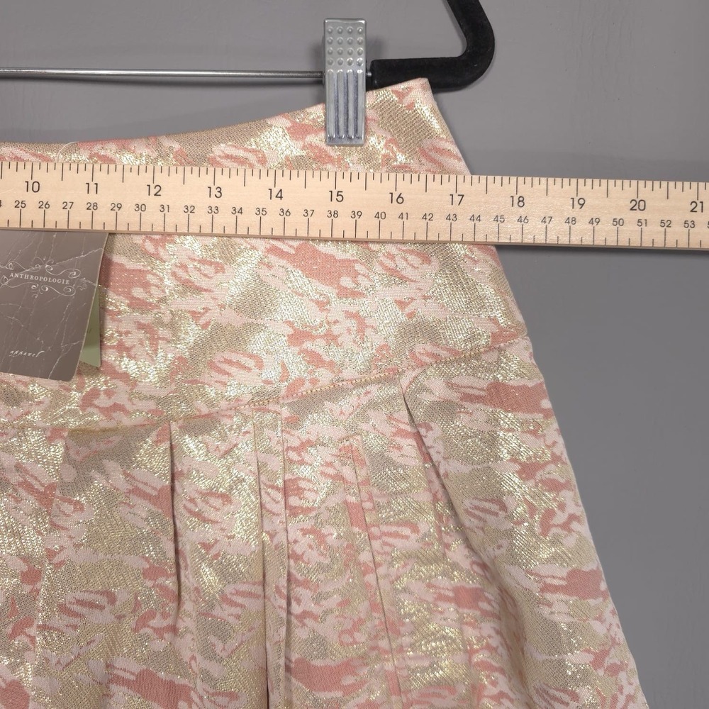 Anthropologie MOULINETTE SOEURS New Skirt Size 12 Metallic Sugarplum Brocade‎ - Picture 6 of 14